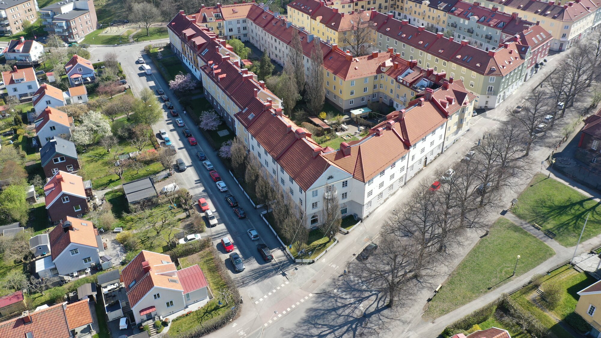 Stockholmsgatan och Uddevallagatan från luften